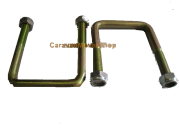 PowrMover  H=11 cm klemplaat  U-Beugel met moeren (2 stuks) (Gebruikt)<BR>voor 1XL, Evo, Evo+, Kompact, 1XL automaat, Q-mover Auto, Q-mover Man 